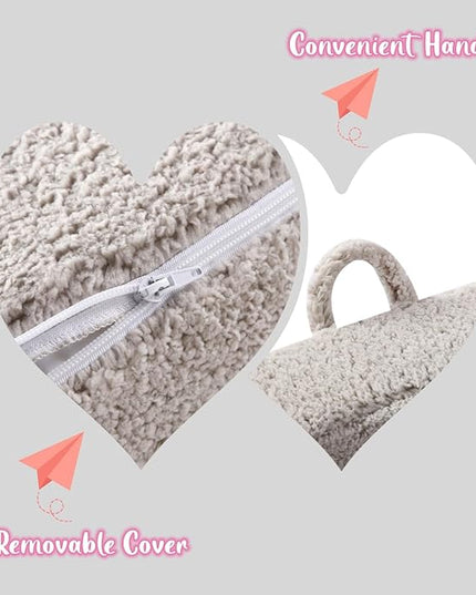 Kids Snuggly-Soft Sherpa Chair, Cuddly Toddler Foam Chair for Boys and Girls, Light Grey - LeafyLoom