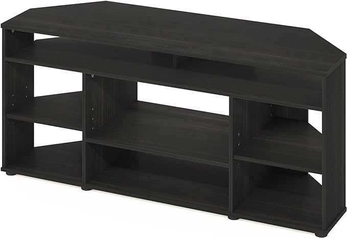 Furinno Jensen Entertainment Center, 55 Inch TV Size, Espresso - LeafyLoom