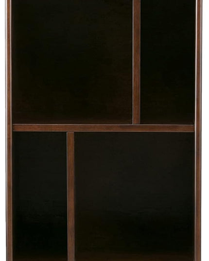 SIMPLIHOME Draper SOLID HARDWOOD 22 Inch Mid Century Modern Bookcase and Storage Unit in Medium Auburn Brown, For the Living Room, Study Room and Office - LeafyLoom