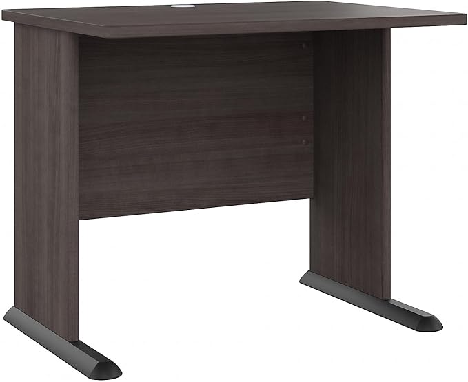 Bush Business Furniture Studio A Small Computer Desk, Commercial-Grade Gaming and Work Table for Home or Professional Office, 36W, Storm Gray - LeafyLoom