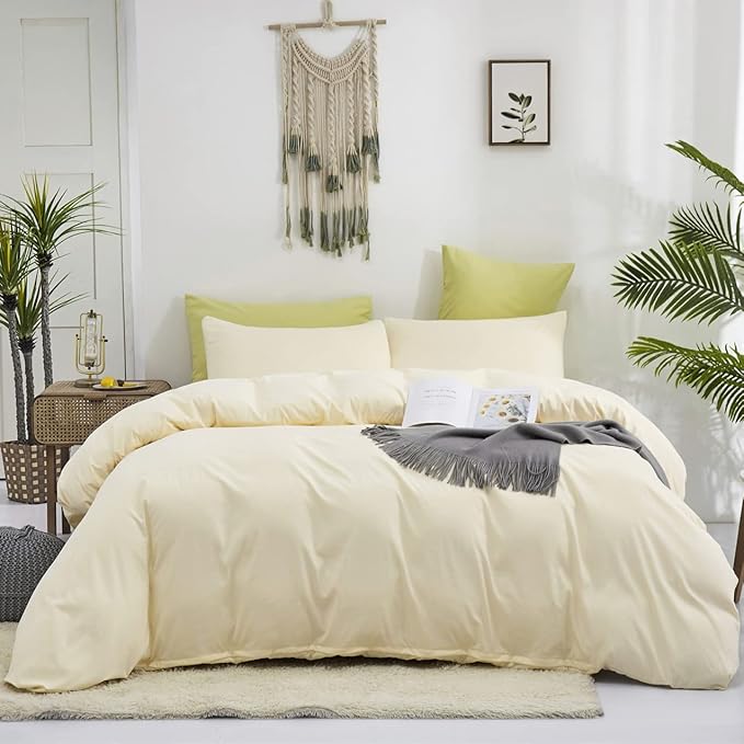 Light Yellow Comforter Set Full Ivory Bedding Set Beige Comforter Set Full Men Breathable Ivory Bedding Set Women Soft Off White Full Ivory Bedding Comforter Set Full Size Off White Comforter - LeafyLoom