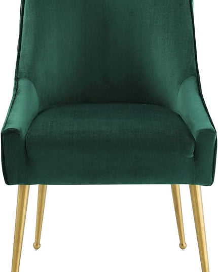 Modway Discern Pleated Back Upholstered Performance Velvet Dining Chair, Green - LeafyLoom