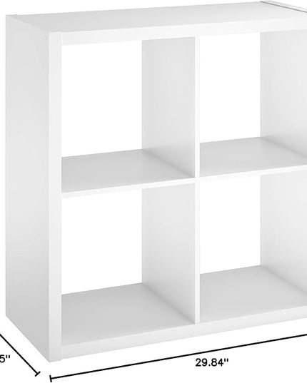 ClosetMaid 4549 Decorative Open Back 4-Cube Storage Organizer, White - LeafyLoom