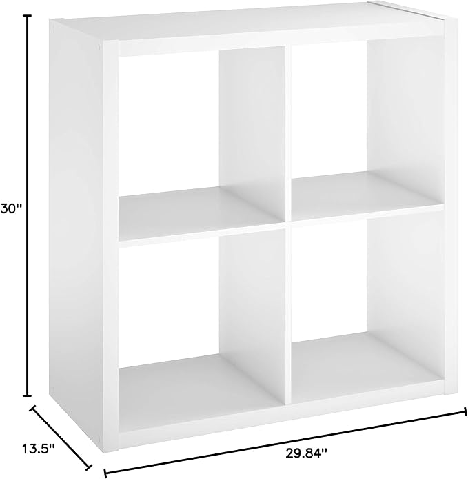 ClosetMaid 4549 Decorative Open Back 4-Cube Storage Organizer, White - LeafyLoom
