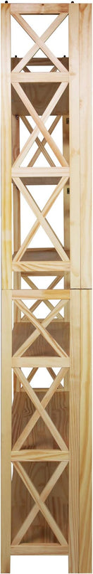Casual Home Montego 3-Shelf Folding Bookcase, Natural , 27.5" Wide - LeafyLoom