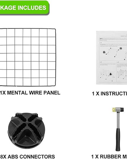 TUMUCUTE Wire Cube Storage Organizer, 25-Cube Modular Mental Grids Bookshelf, DIY Stackable Closet Cabinet for Bedroom Living Room, Office, Iron - LeafyLoom