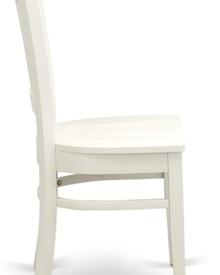 East West Furniture Norden 3 Piece Modern Set Contains a Rectangle Wooden Table with Dropleaf and 2 Dining Chairs, 30x48 Inch, Linen White - LeafyLoom
