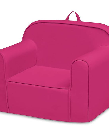 Delta Children Cozee Chair -Foam Kids Chair for Ages 18 Months and Up, Hot Pink - LeafyLoom