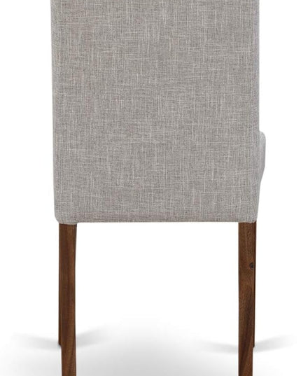 East West Furniture I3AB5-N35 Irving 5 Piece Room Set Includes a Round Dining Table with Pedestal and 4 Doeskin Linen Fabric Upholstered Parson Chairs, 48x48 Inch - LeafyLoom