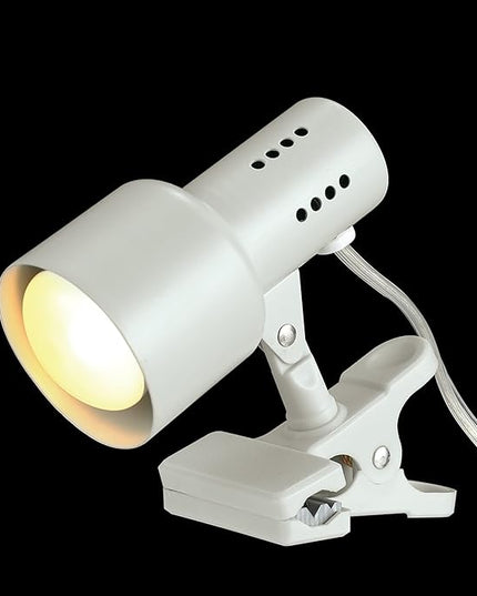 Globe Electric 30293 5.5" Clip-Arm Desk Lamp, Matte Light Gray, In-Line On/Off Switch, Bulb Included, Home Décor, Desk Lamps for Home Office, Home Office Accessories, Room Décor, Accent Lighting Lamps - LeafyLoom