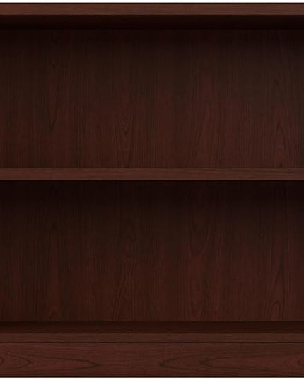 Bush Furniture Universal Small 2 Shelf Bookcase in Vogue Cherry, Low Bookshelf for Home Office or Living Room - LeafyLoom