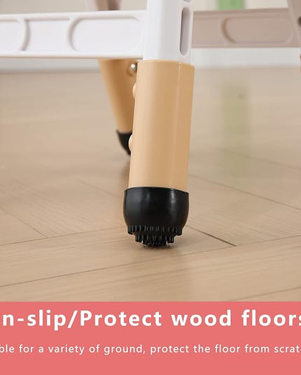 Adjustable Kid Chairs Indoor 3 Level Adjustable Suitable for Children Age 2-6. Maximum load-bearing 220LBS Suitable for Family Classroom and Nursery Child Seat Set (2-Pack-Beige) - LeafyLoom