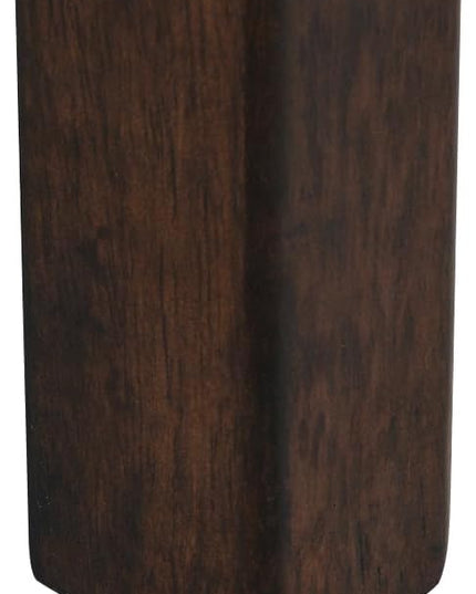 Dining Chairs with Casters and Arms, Accent Kitchen Table Chairs with Wheels, Roller Poker Table Chairs, Wooden Captains Chair, Espresso Legs & Dark Brown SY-318-DK - LeafyLoom