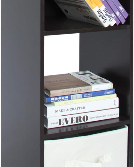 PACHIRA E-Commerce US Wooden Cube Storage Organizer, Unit Shelf, Closet Cabinet, Bookshelf File in Living Room, Bedroom, Study 3 Cube, DARK BROWN - LeafyLoom