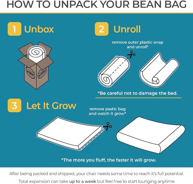 CordaRoy's Chenille Bean Bag Chair, Convertible Chair Folds from Bean Bag to Lounger, As Seen on Shark Tank, Tan - Queen Size - LeafyLoom