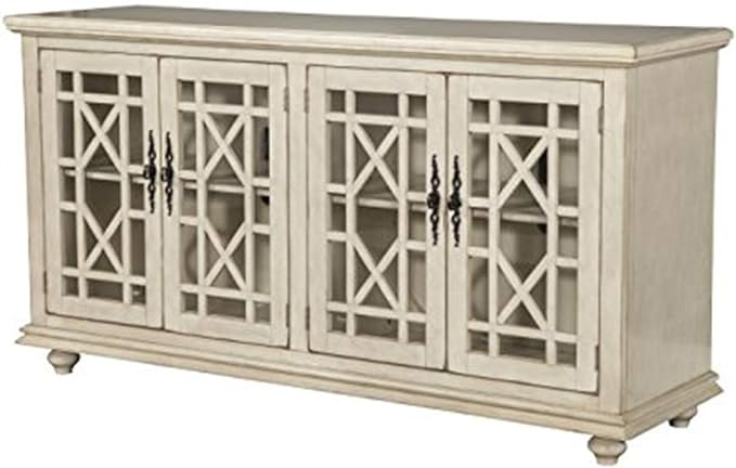 Martin Svensson Home Orsey 63" TV Stand, Antique White - LeafyLoom