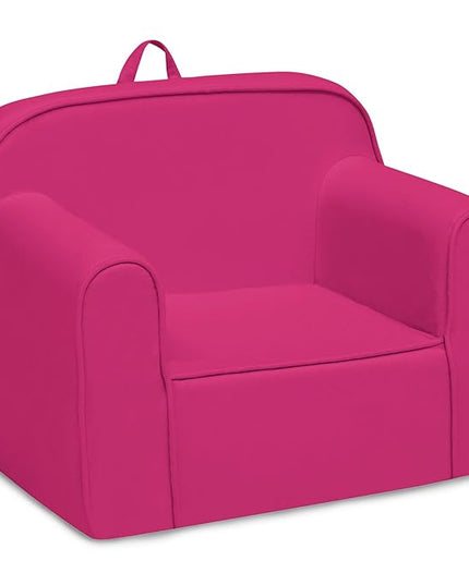 Delta Children Cozee Chair -Foam Kids Chair for Ages 18 Months and Up, Hot Pink - LeafyLoom