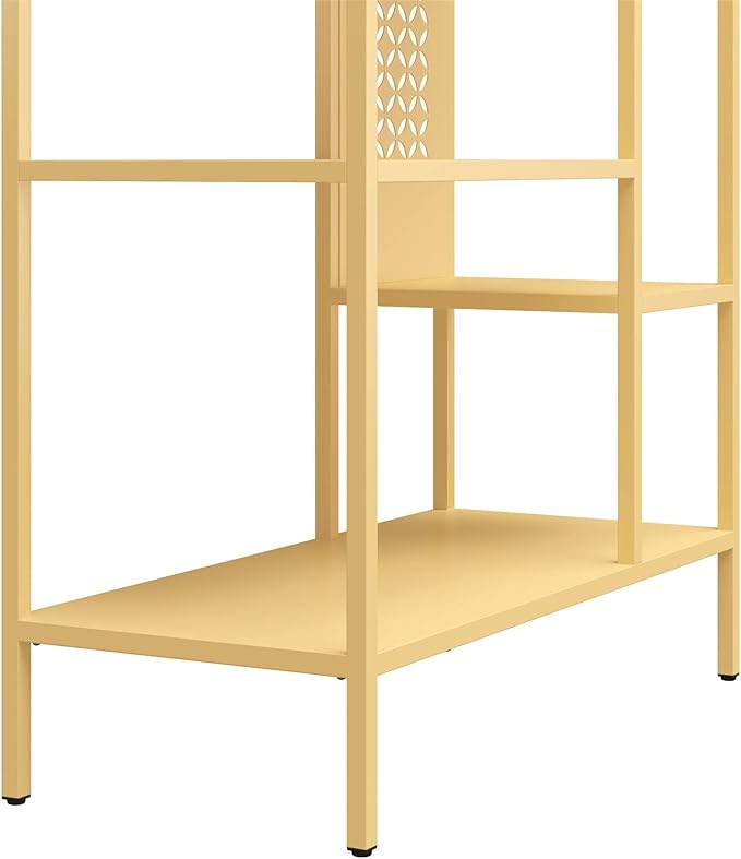Mr. Kate Annie Metal Bookcase, Sunny Yellow - LeafyLoom
