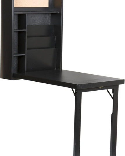 SEI Furniture Convertible Desk, 32.00 in. H x 22.00 in. W x 6.00 in. D, Black - LeafyLoom