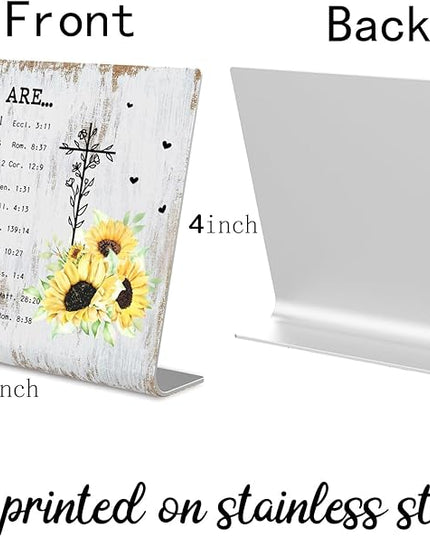 Christian office decor for Men Prayer Room Decor for Office Desk Scripture Motivational Birthday Gifts for Her, Mom,Sister, Friends, Coworker Birthday Gifts for Women Catholic XUV03 - LeafyLoom