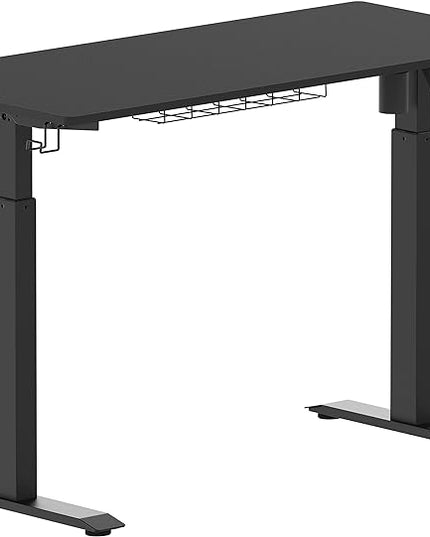 SHW Memory Preset Electric Height Adjustable Standing Desk, 48 x 24 Inches, Black - LeafyLoom