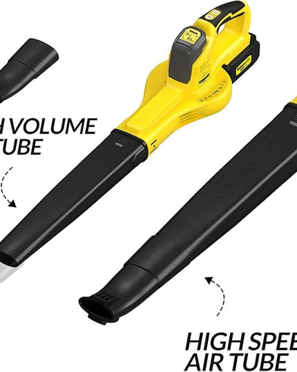 Walensee Upgrade Leaf Blower - 20V Cordless Leaf Blower with 4.0Ah Lithium Battery & Fast Charger Included, Electric Leaf Sweeper for Lawn Clean Lightweight Garden Power Tool for Grass Clipping Patio - LeafyLoom