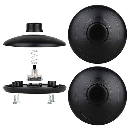 3Pcs Floor Lamp Foot Switch, Black Foot Pedal Switch, Round Floor Lamps Foot Inline Switch, Step ON Off Spring Push Button, for Control Replacement Floor Lamp Extension Cord Parts - Pack of 3 - LeafyLoom