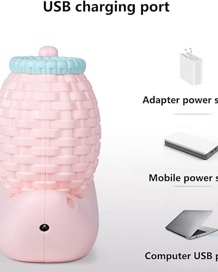 LED Desk Lamp with Pen Holder Cartoon Holder Table Lamp Multiple Function USB Charging Cute Desk Light for Students Kids(Pink) - LeafyLoom