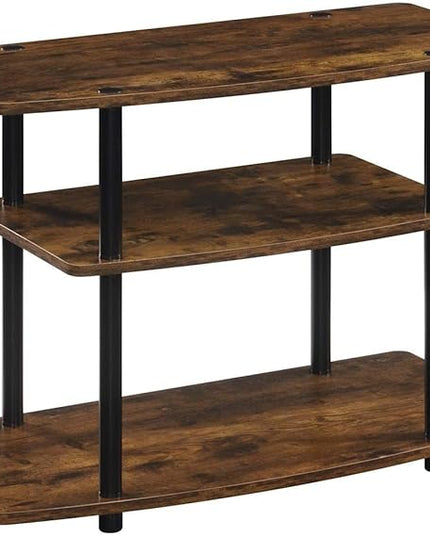 Convenience Concepts Designs2Go 3 Tier TV Stand, 31.5", Barnwood/Black - LeafyLoom