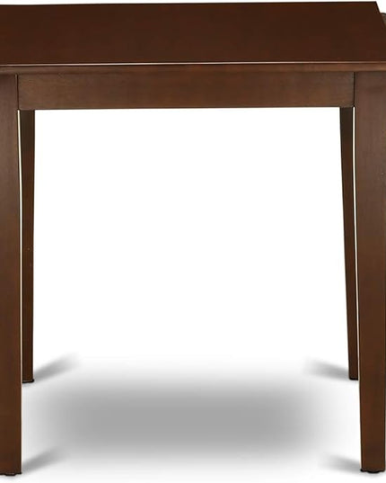 East West Furniture NDIP3-MAH-C Norden 3 Piece Set Contains a Rectangle Dining Room Table with Dropleaf and 2 Linen Fabric Upholstered Chairs, 30x48 Inch, Mahogany - LeafyLoom