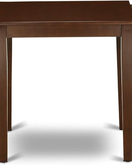 East West Furniture NDDA5-MAH-W Norden 5 Piece Set Includes a Rectangle Dining Room Table with Dropleaf and 4 Kitchen Chairs, 30x48 Inch - LeafyLoom