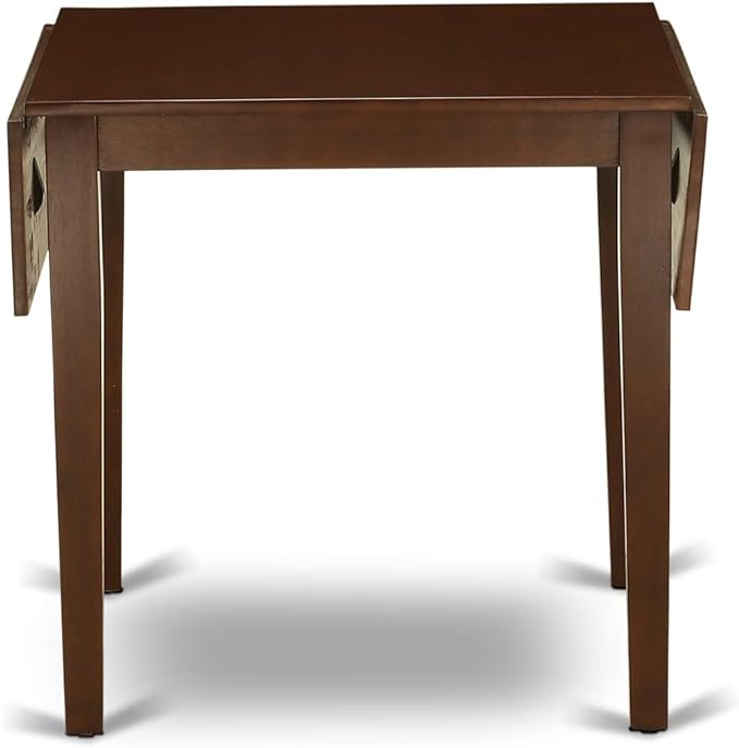 East West Furniture NDDA5-MAH-W Norden 5 Piece Set Includes a Rectangle Dining Room Table with Dropleaf and 4 Kitchen Chairs, 30x48 Inch - LeafyLoom