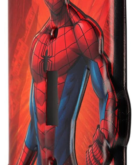 Marvel Spider-Man Embossed Metal Light Switch Plate - Spider-Man Switch Plate Decoration for Bedroom or Man Cave - LeafyLoom