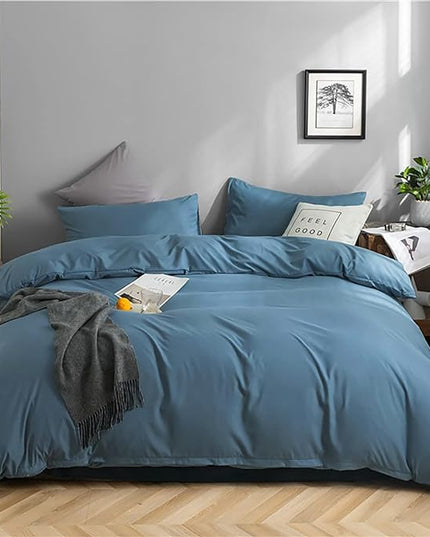 Lake Blue Comforter Set Full Solid Blue Bedding Quilt Set Boys Bright Blue Blanket Set for Kids Teens Adult Lightweight Breathable Durable Royal Blue Comforter Set Women Bed Comforter Set - LeafyLoom
