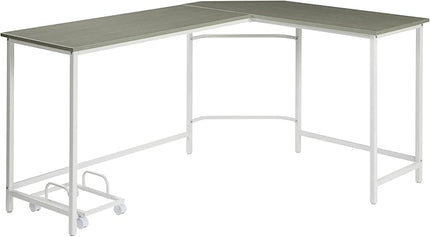 NicBex Kimberly-DW-00054-LWJ Home Office Desks, 66.5"x47.5"x30.5", Grey + White - LeafyLoom