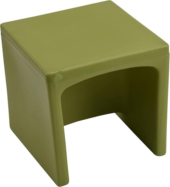 Children's Factory Cube Chair for Kids, Flexible Seating Classroom Furniture for Daycare/Playroom/Homeschool, Indoor/Outdoor Toddler Chair, Fern (CF910-014) - LeafyLoom