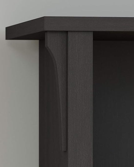 Bush Furniture Salinas Hutch, Desk Attachment with Shelf Storage for Home Office, 60W, Vintage Black - LeafyLoom