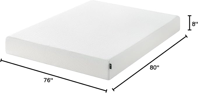 ZINUS 8 Inch Green Tea Essential Memory Foam Mattress, King, Mattress in A Box, Affordable Mattress, CertiPUR-US Certified - LeafyLoom