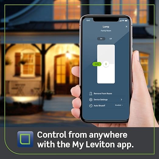 Leviton Decora Smart Dimmer Plug, Wi-Fi 2nd Gen, Works with Matter, My Leviton, Alexa, Google Assistant, Apple Home/Siri & Wire-Free Anywhere Companions for Switched Outlet, D23LP-2RW, White Leviton