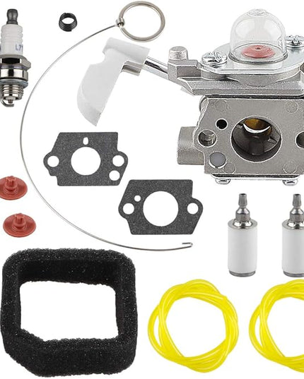 308054114 Carburetor for Homelite 26B Leaf Blower UT09526 308054075 with Carburetor Adjusting Tool Air Filter Primer Bulb - LeafyLoom