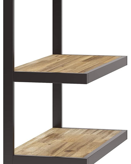 SIMPLIHOME Erina SOLID ACACIA WOOD 36 Inch Rectangle Modern Industrial Bookcase in Distressed Golden Wheat, for The Living Room, Study Room and Office - LeafyLoom
