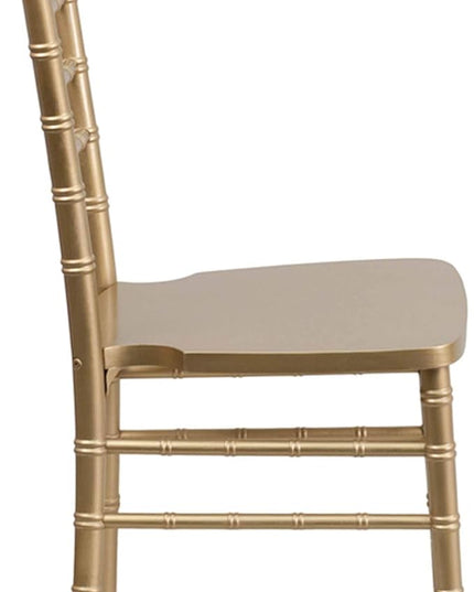 Flash Furniture Hercules Series Chiavari Chairs for Formal Events and Banquets, Commercial/Residential All-Occasion Event Chairs, Set of 2, Gold - LeafyLoom