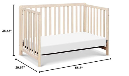 Carter's by DaVinci Colby 4-in-1 Low-Profile Convertible Crib in Washed Natural, Greenguard Gold Certified - LeafyLoom
