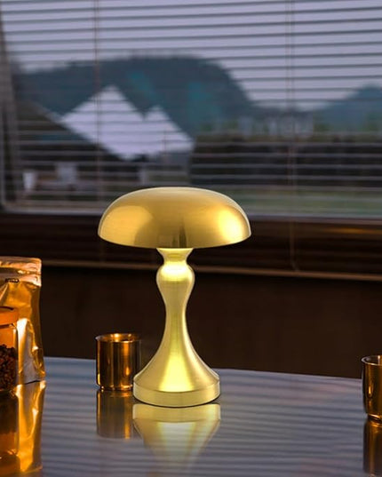 Portable Metal Desk Lamp,3-Color Touch Control, Rechargeable Battery - Ideal Bedside Lamp for Bedroom Nightstand - LeafyLoom