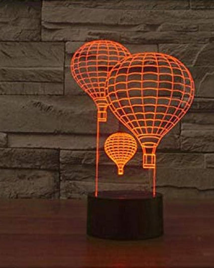 FXUS 3D Hot Air Balloon Night Light Remote Control Touch Switch 16 Color Change LED Light Table Desk Lamp Home Decoration Toy Birthday Xmas Kid Children Gift - LeafyLoom