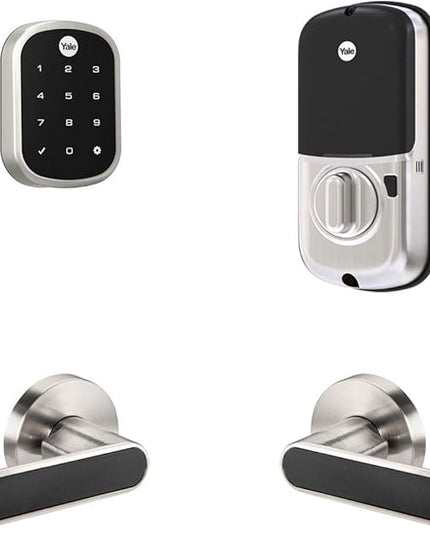 Yale Security B-YRD256-ZW-KCB-619 Yale Assure Lock SL with Z-Wave with Kincaid BK Works with Ring Alarm, Smartthings, and Wink Smart Touchscreen Deadbolt with Matching Lever, Satin Nickel Yale