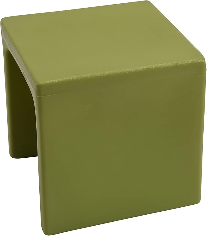 Children's Factory Cube Chair for Kids, Flexible Seating Classroom Furniture for Daycare/Playroom/Homeschool, Indoor/Outdoor Toddler Chair, Fern (CF910-014) - LeafyLoom
