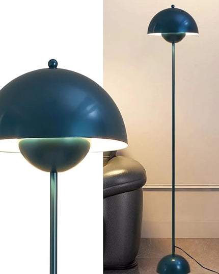 COSYLUX Modern Floor Lamp for Living Room, Industrial Tall Standing Lamp for Bedroom, Metal Shade Reflecting Light reading Floor Lamp for Office, Nursery Room, Corner(Pearl Gentian Blue) - LeafyLoom
