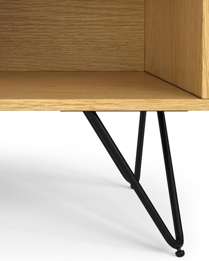 SIMPLIHOME Hunter Nightstand, 20 inch, Oak - LeafyLoom