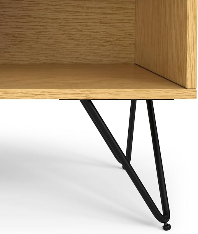 SIMPLIHOME Hunter Nightstand, 20 inch, Oak - LeafyLoom